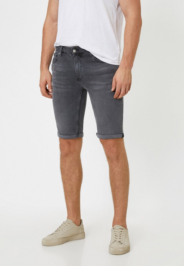 мужские джинсовые шорты koton, серые