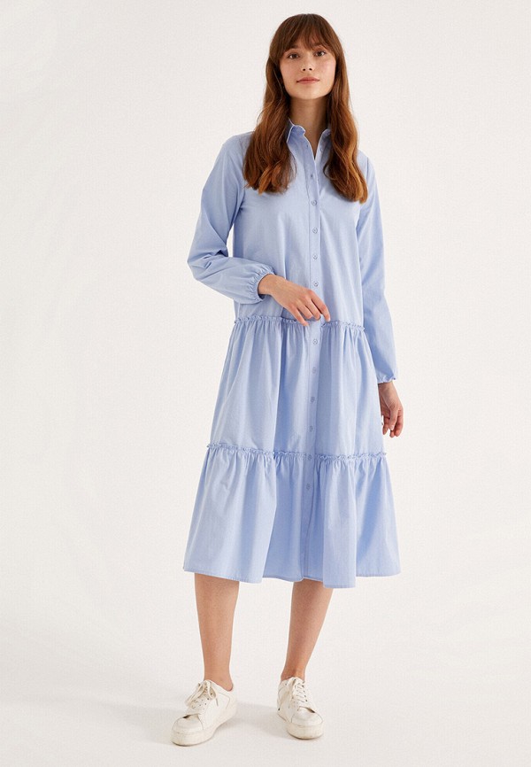 женское платье koton, голубое