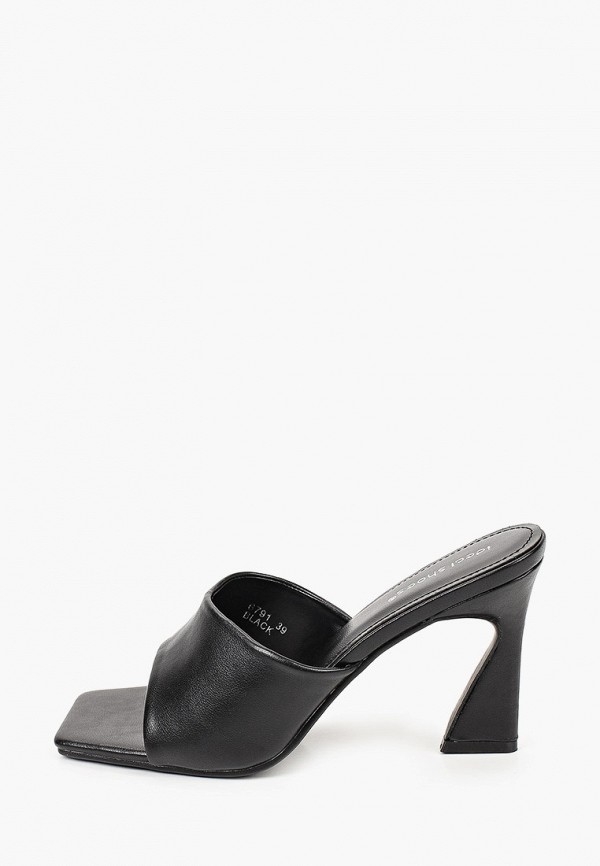 женское сабо ideal shoes, черное