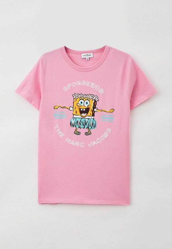 футболка с коротким рукавом marc jacobs для девочки, розовая