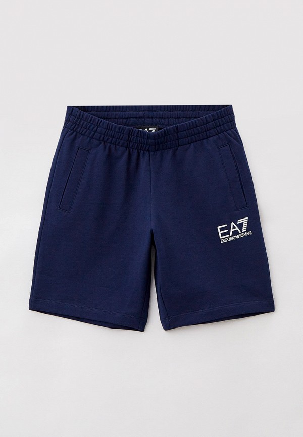 спортивные шорты ea7 для мальчика, синие