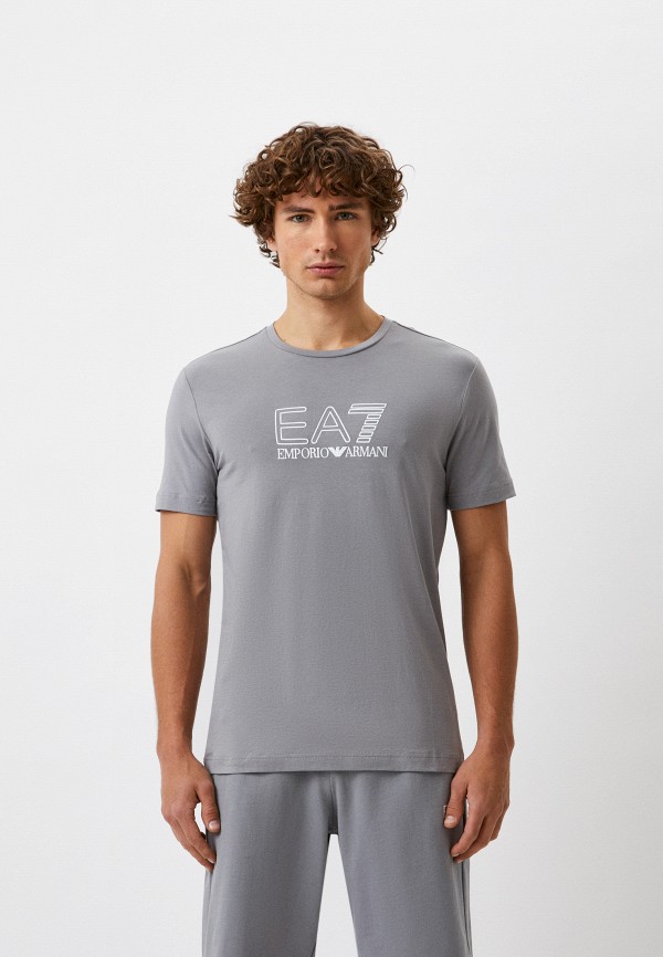 мужская футболка ea7, серая