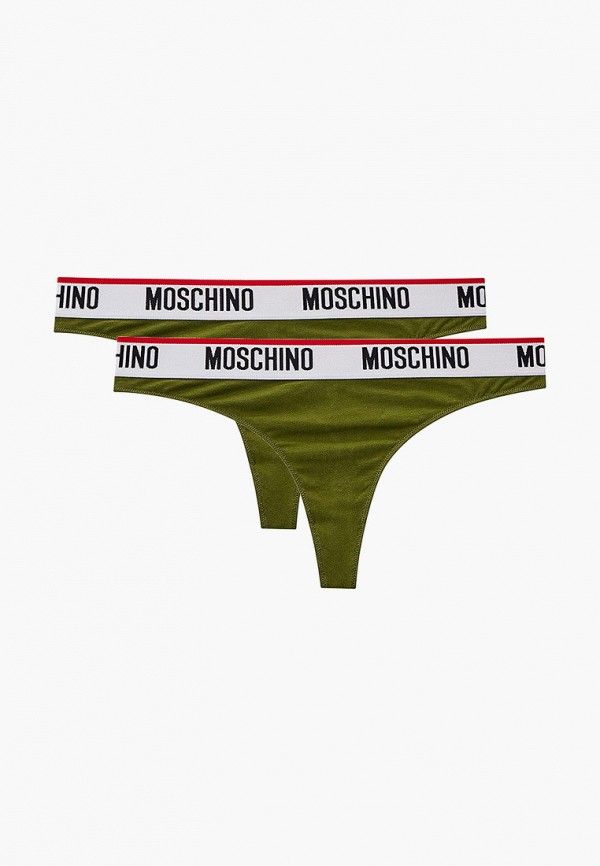 женские трусы moschino underwear, зеленые