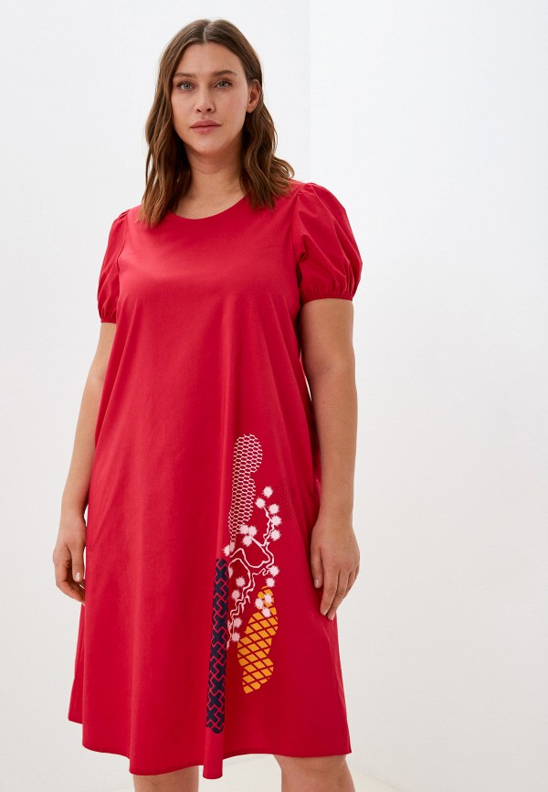 женское повседневные платье lorabomb, красное
