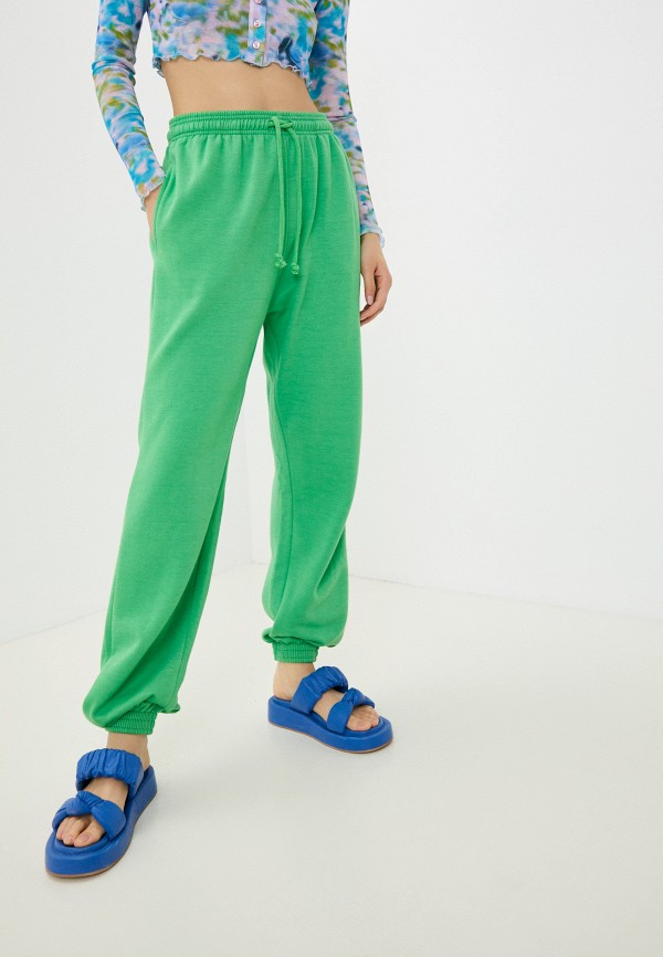 женские спортивные брюки topshop, зеленые