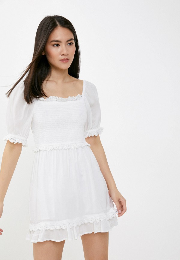 женское повседневные платье topshop, белое