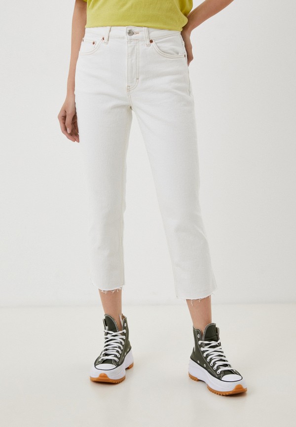 женские прямые джинсы topshop, белые