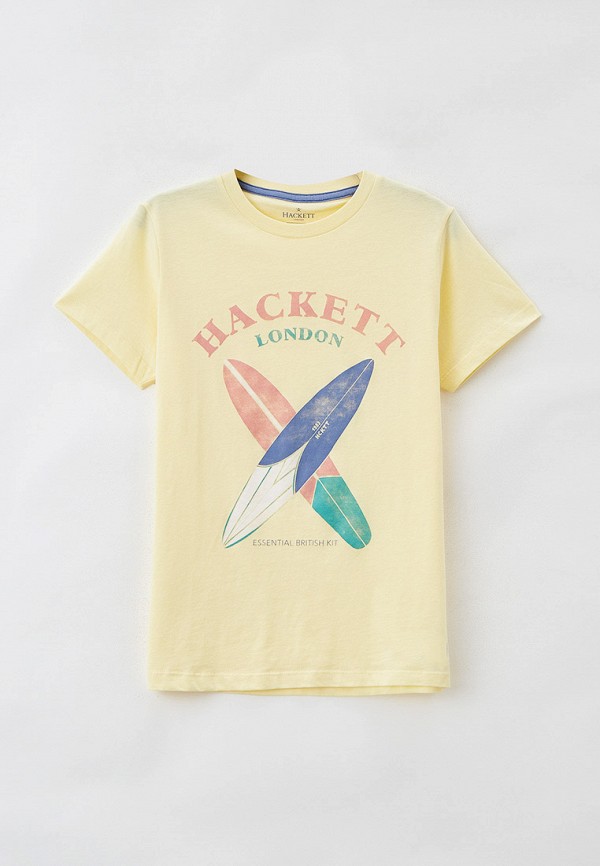 футболка с коротким рукавом hackett london для мальчика, желтая