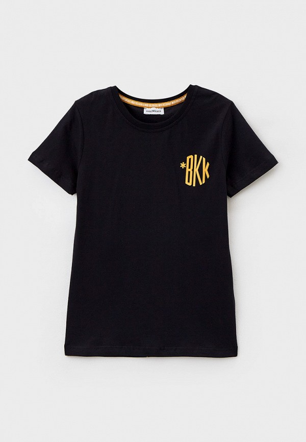 футболка с коротким рукавом bikkembergs для мальчика, черная