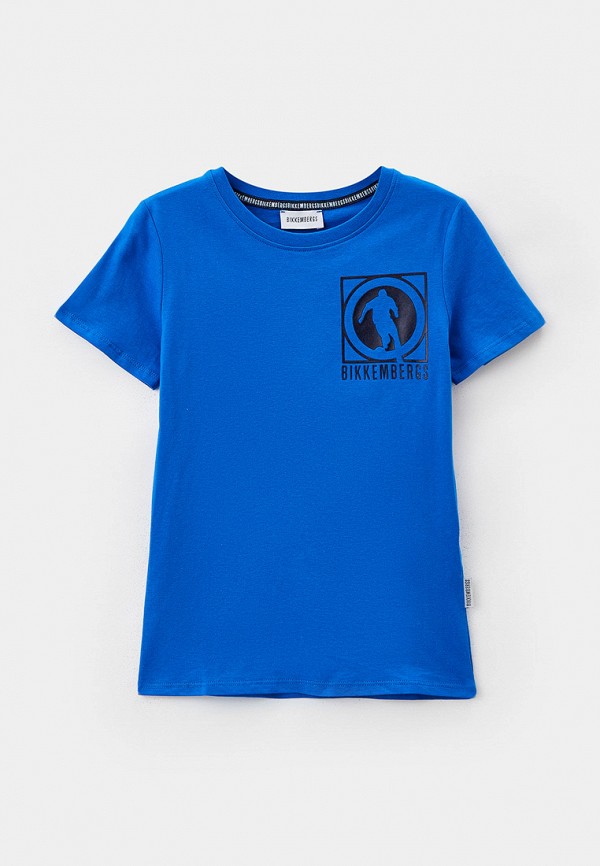 футболка с коротким рукавом bikkembergs для мальчика, синяя