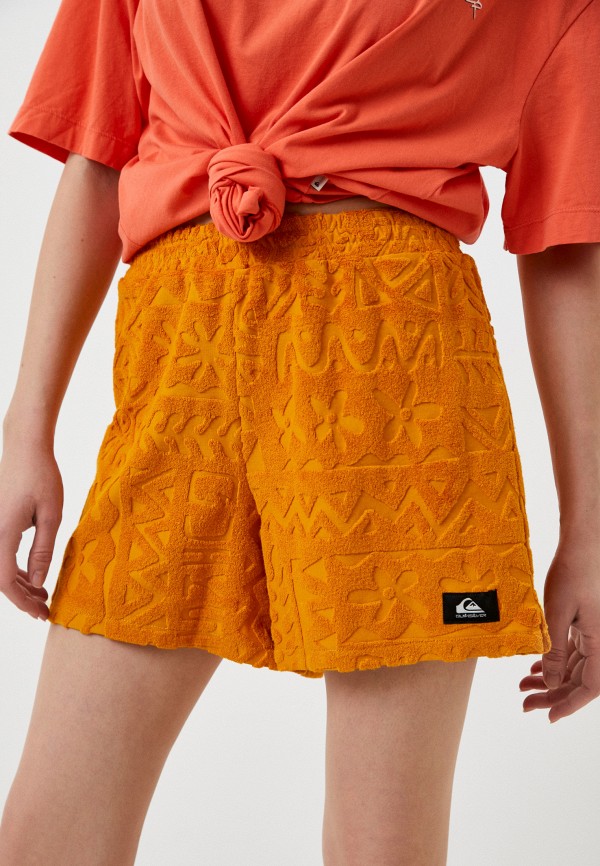 женские спортивные шорты quiksilver, оранжевые