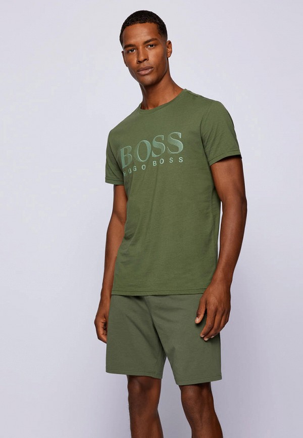 мужская футболка boss, зеленая