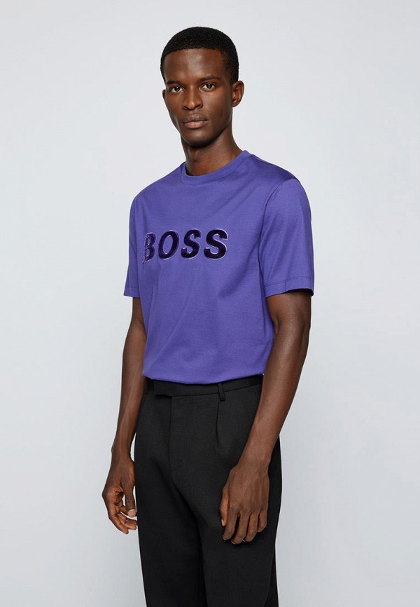 мужская футболка boss, фиолетовая