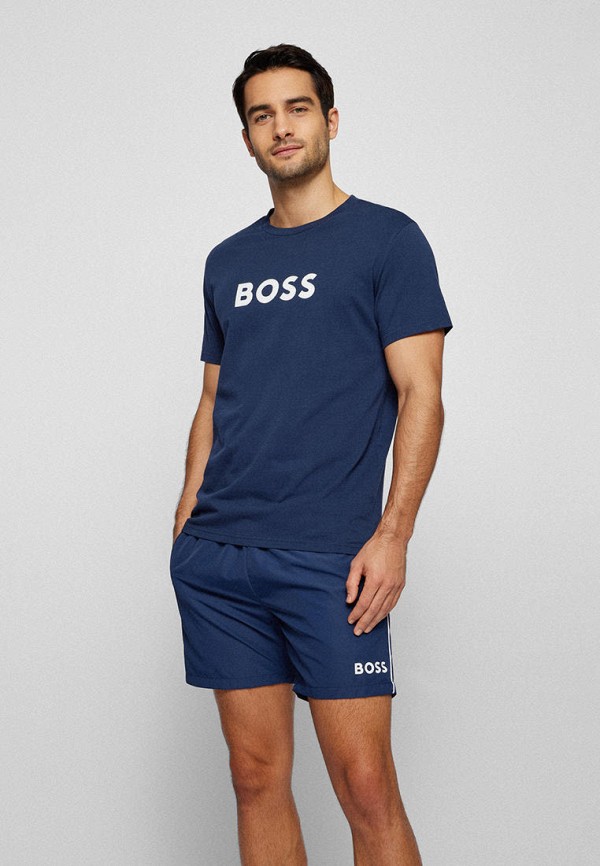 мужская футболка boss, синяя