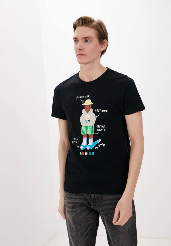 мужская футболка с коротким рукавом baker’s, черная