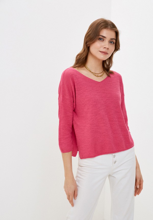 женский пуловер united colors of benetton, фуксия