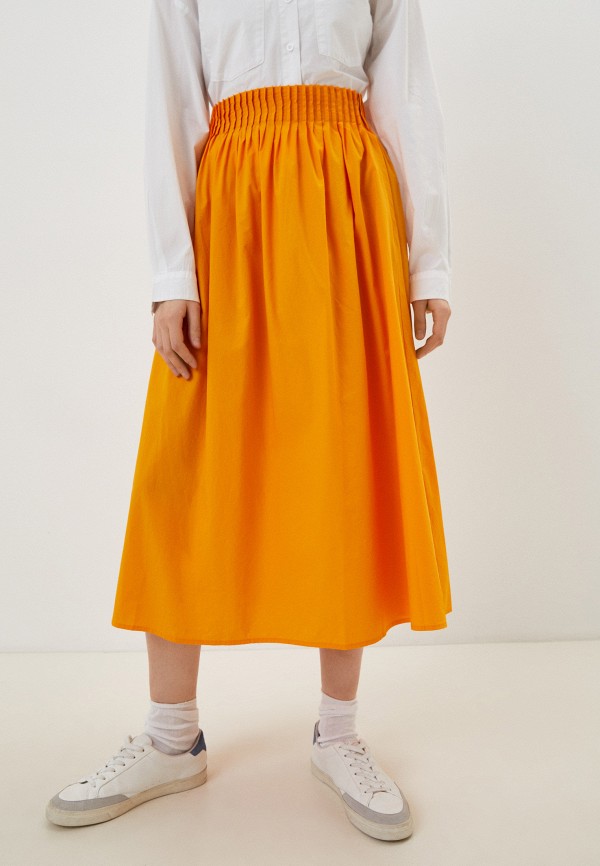 женская юбка s.oliver, оранжевая