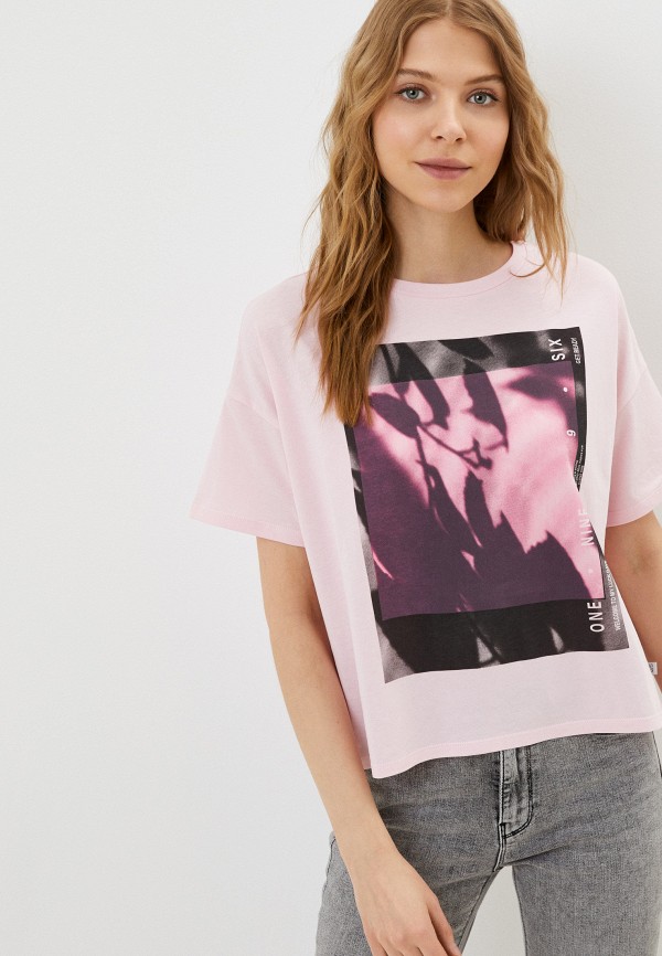 женская футболка q/s designed by, розовая