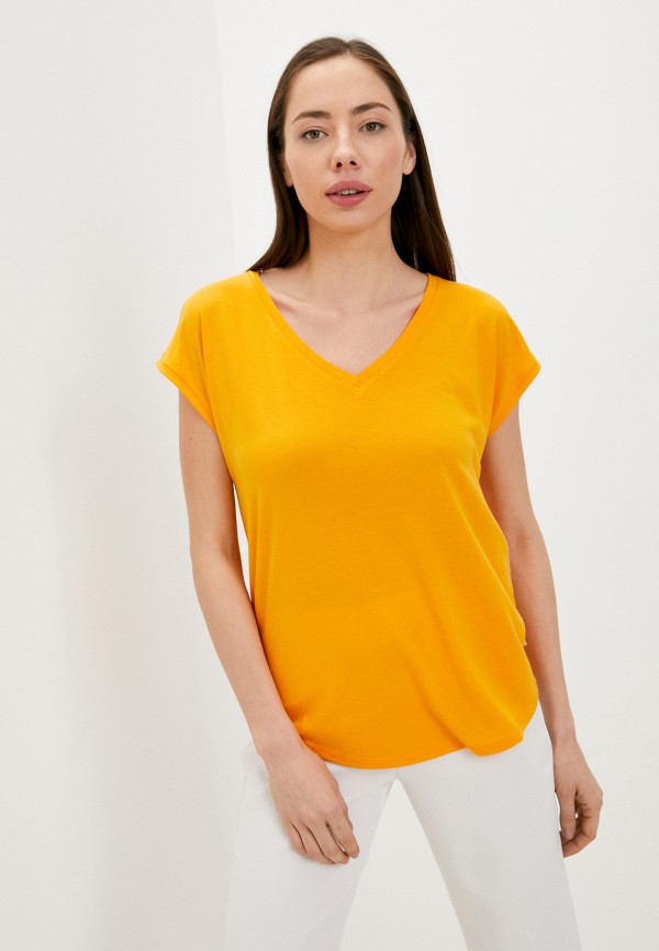 женская футболка q/s designed by, оранжевая