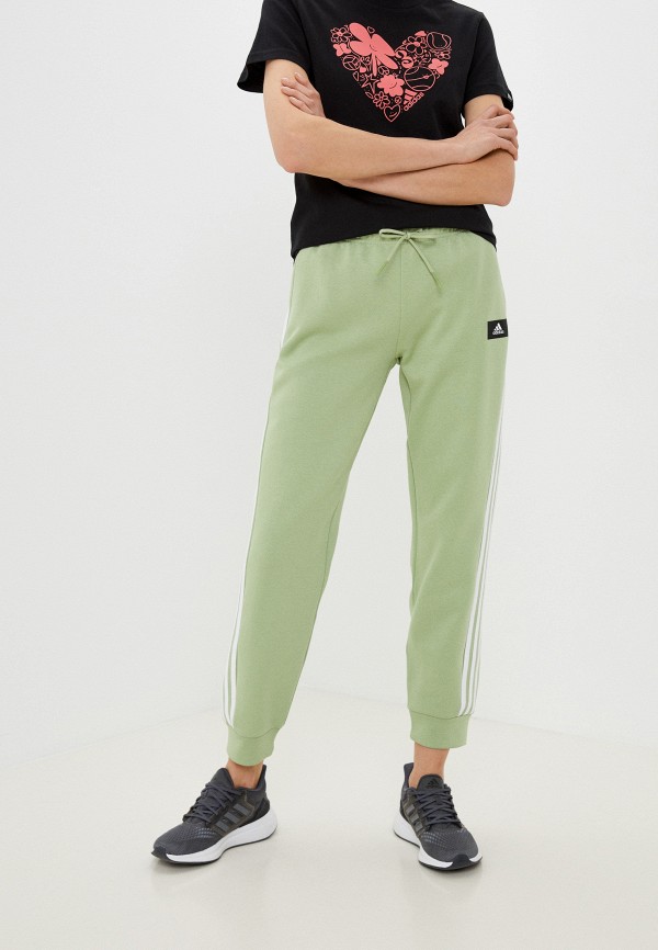 женские спортивные брюки adidas, зеленые