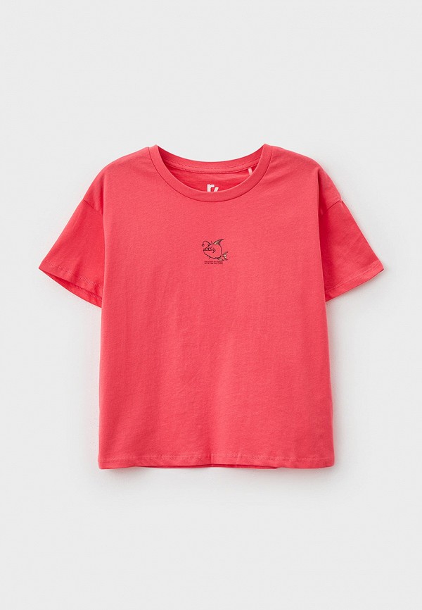 футболка с коротким рукавом reporter young для девочки, розовая