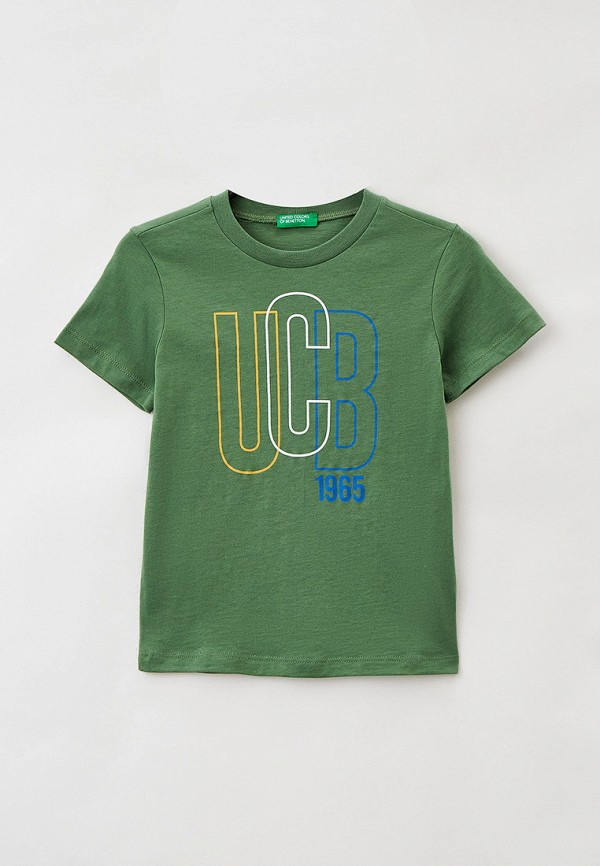 футболка с коротким рукавом united colors of benetton для мальчика, хаки