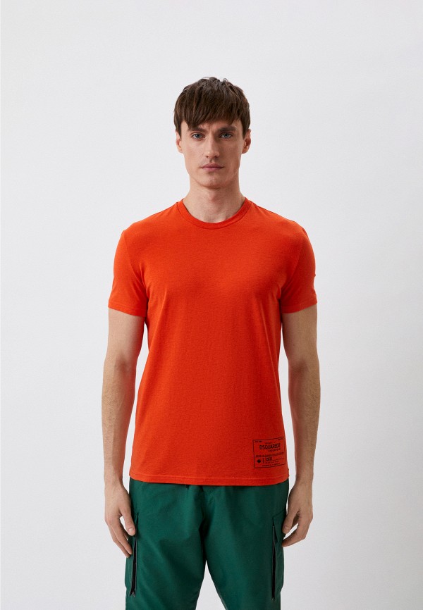 мужская футболка dsquared2, оранжевая