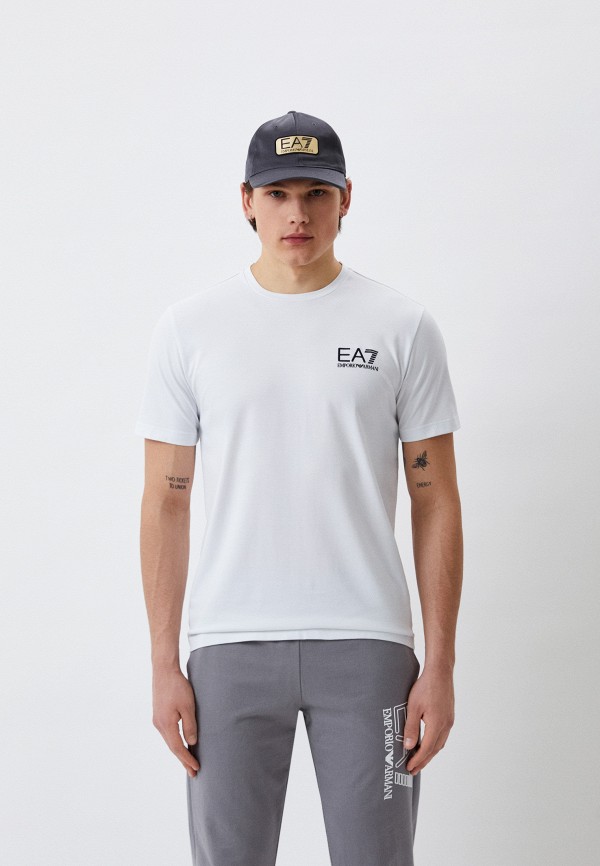 мужская футболка ea7, белая