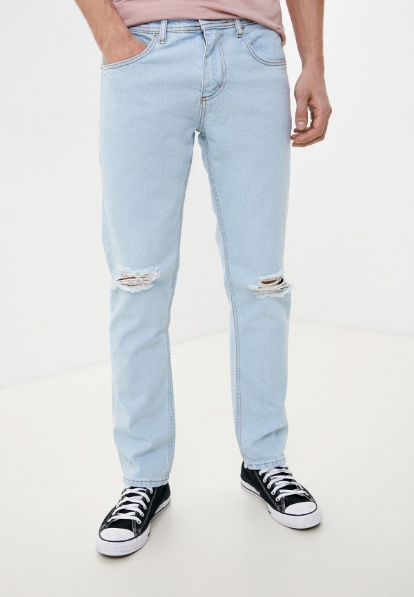 мужские прямые джинсы trendyol, голубые