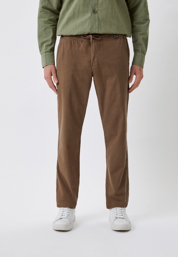 мужские прямые брюки daniel hechter, коричневые