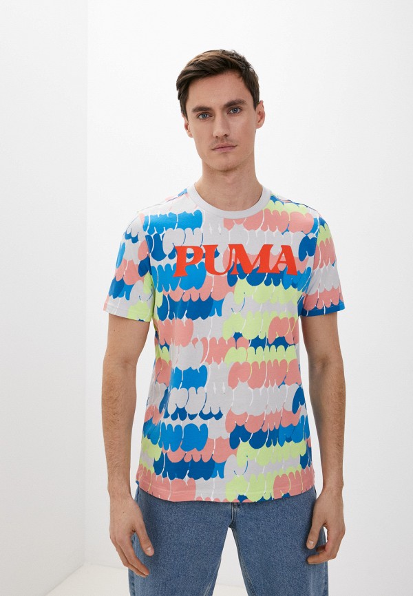 мужская спортивные футболка puma, разноцветная