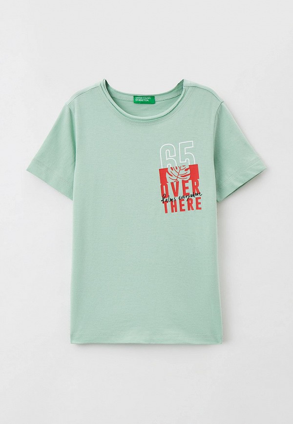 футболка с коротким рукавом united colors of benetton для мальчика, зеленая