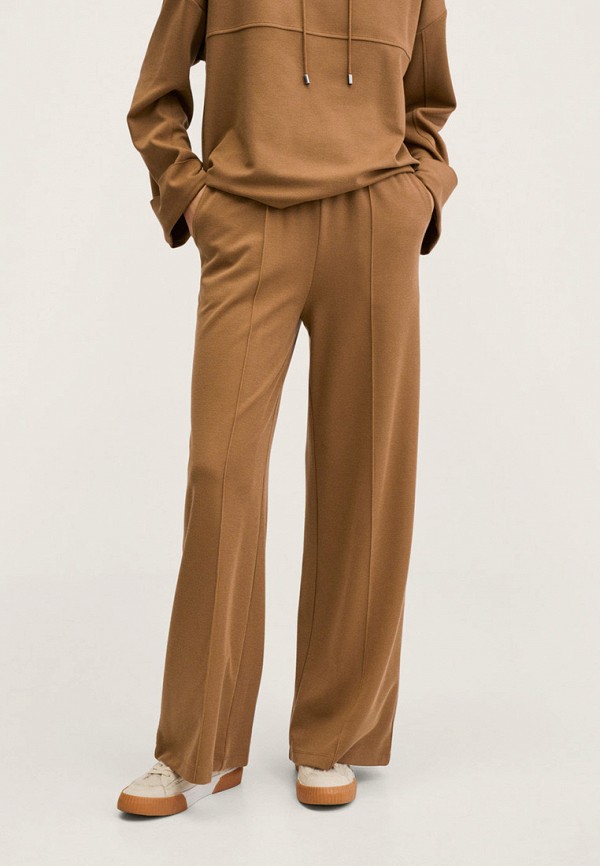 женские спортивные брюки mango, коричневые