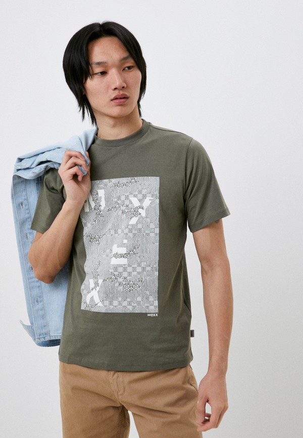 мужская футболка с коротким рукавом mexx, хаки