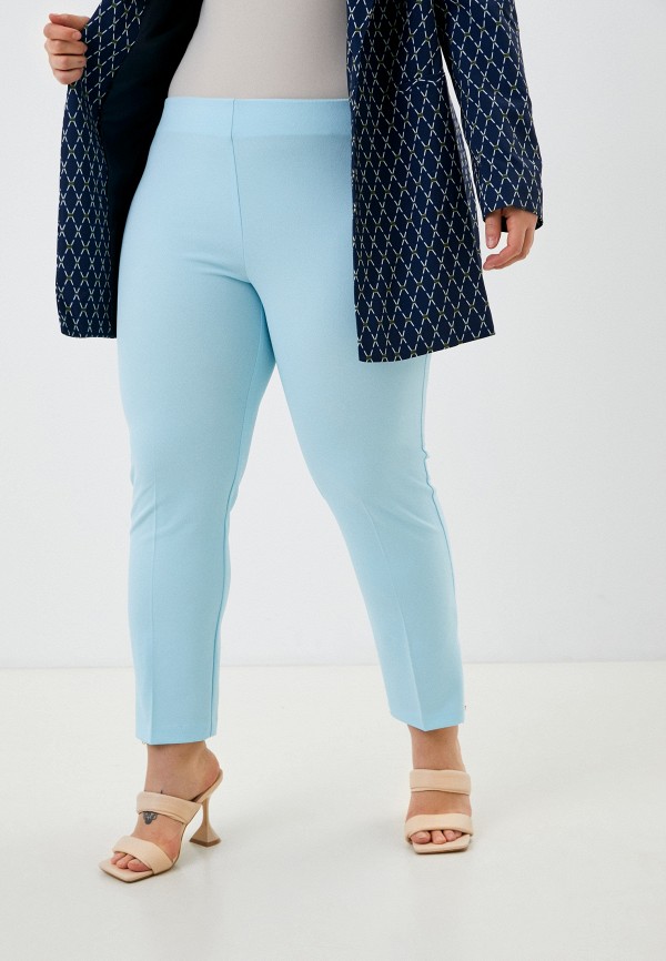 женские зауженные брюки kitana by rinascimento, голубые