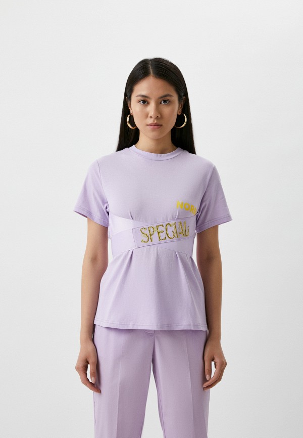 женская футболка twinset milano, фиолетовая