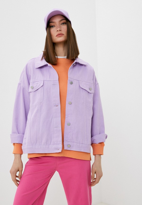 женская джинсовые куртка trendyangel, фиолетовая
