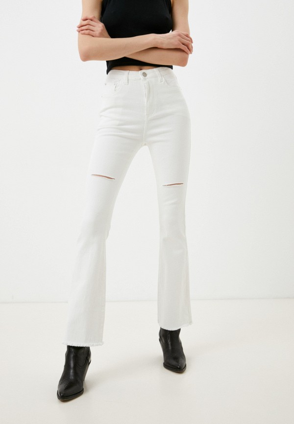 женские джинсы клеш trendyangel, белые
