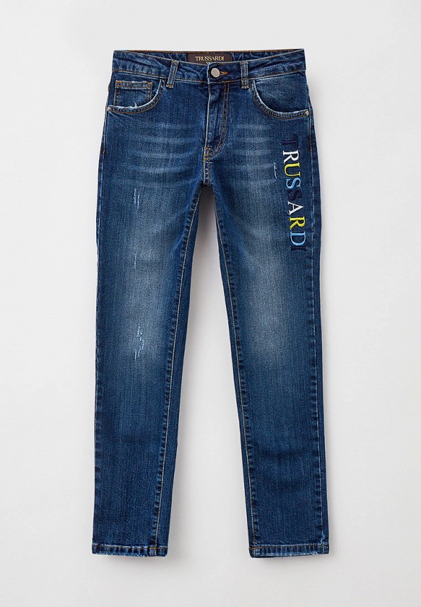 джинсы trussardi kids для мальчика, синие