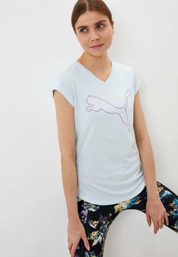 женская футболка puma, бирюзовая