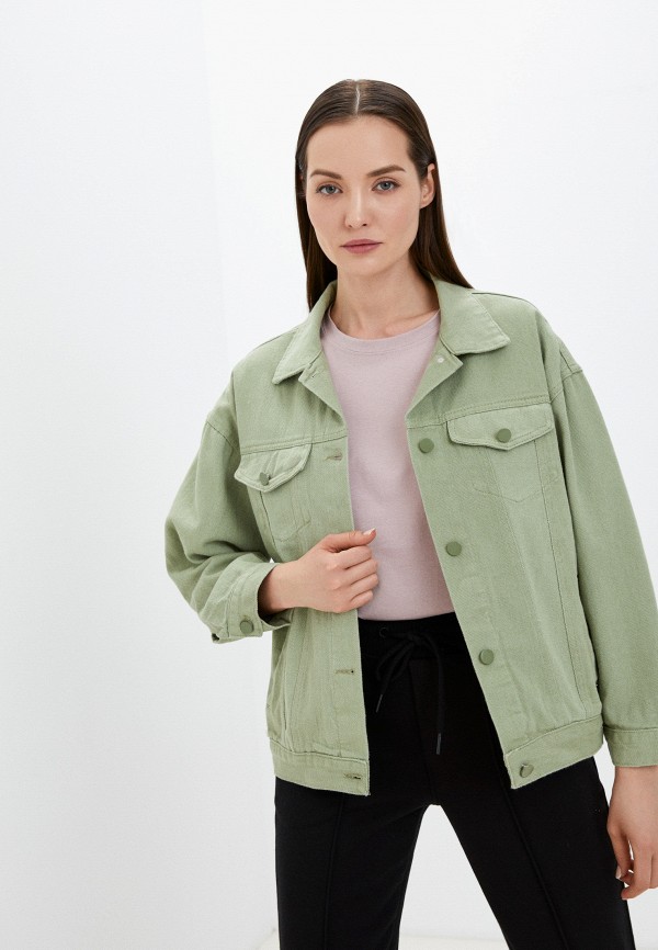 женская джинсовые куртка fielsi, зеленая