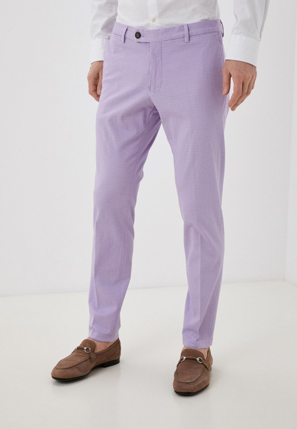 мужские зауженные брюки primo emporio, фиолетовые