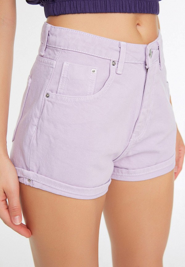 женские джинсовые шорты trendyol, фиолетовые