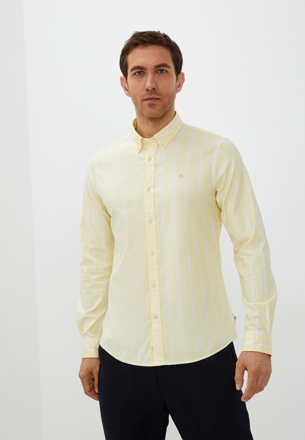мужская рубашка с длинным рукавом scotch&soda, желтая
