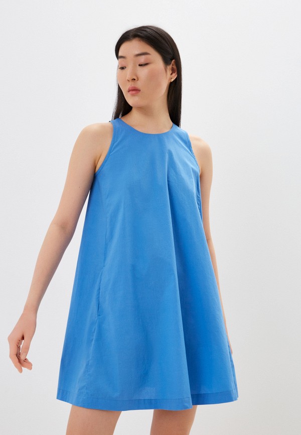 женское платье united colors of benetton, голубое