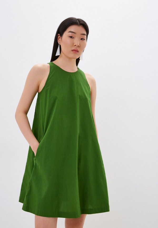 женское платье united colors of benetton, зеленое