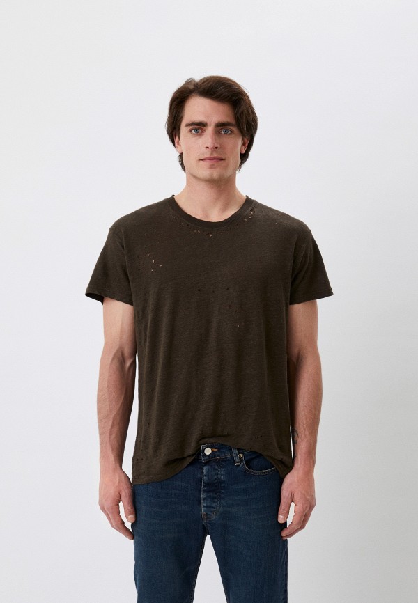 мужская футболка iro, коричневая
