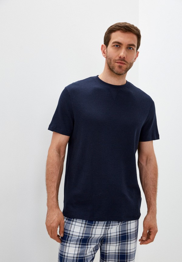 мужская футболка marks & spencer, синяя
