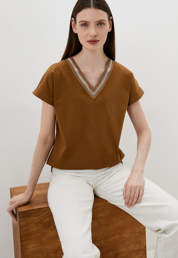 женская футболка bulmer, коричневая