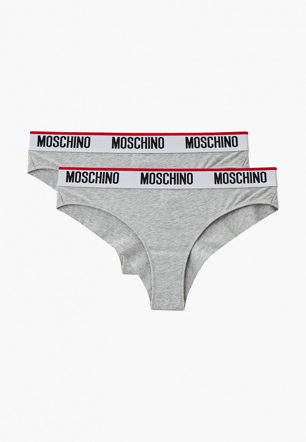 женские трусы moschino underwear, серые
